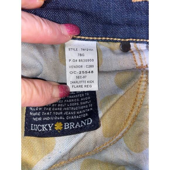 Lucky Brand Women's Charlotte Kick Flare Blue Denim Jeans EUC! Size 06/28 - Picture 5 of 8